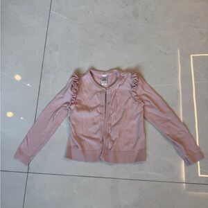 Carter's Light Pink Ruffle-Sleeve Cardigan